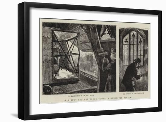 Big Ben and the Clock Tower, Westminster Palace-Charles Paul Renouard-Framed Giclee Print