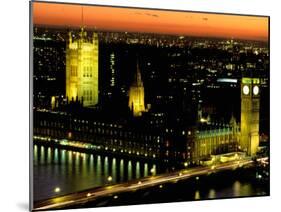 Big Ben and the Houses of Parliament at Dusk, London, England-Walter Bibikow-Mounted Premium Photographic Print