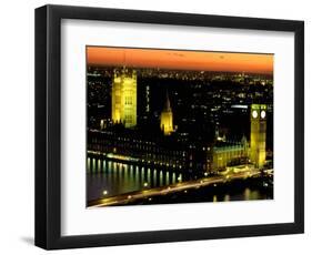 Big Ben and the Houses of Parliament at Dusk, London, England-Walter Bibikow-Framed Photographic Print