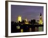 Big Ben and the Houses of Parliament at Night, London, England-Walter Bibikow-Framed Photographic Print