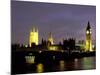 Big Ben and the Houses of Parliament at Night, London, England-Walter Bibikow-Mounted Photographic Print