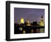 Big Ben and the Houses of Parliament at Night, London, England-Walter Bibikow-Framed Photographic Print