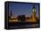 Big Ben and the Houses of Parliament at Night, Westminster, London, England, UK-Amanda Hall-Framed Stretched Canvas