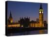 Big Ben and the Houses of Parliament at Night, Westminster, London, England, UK-Amanda Hall-Stretched Canvas