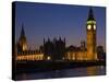 Big Ben and the Houses of Parliament at Night, Westminster, London, England, UK-Amanda Hall-Stretched Canvas