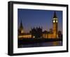 Big Ben and the Houses of Parliament at Night, Westminster, London, England, UK-Amanda Hall-Framed Photographic Print