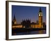 Big Ben and the Houses of Parliament at Night, Westminster, London, England, UK-Amanda Hall-Framed Photographic Print