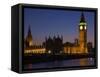 Big Ben and the Houses of Parliament at Night, Westminster, London, England, UK-Amanda Hall-Framed Stretched Canvas