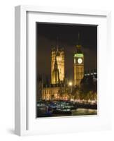 Big Ben and the Houses of Parliament by the River Thames at Dusk, Westminster, London-Hazel Stuart-Framed Photographic Print