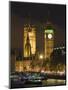 Big Ben and the Houses of Parliament by the River Thames at Dusk, Westminster, London-Hazel Stuart-Mounted Photographic Print