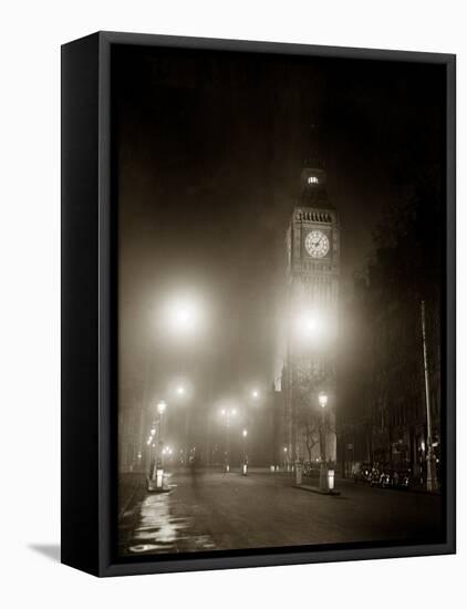 Big Ben and the Houses of Parliament Floodlit for the Opening of the Festival of Britain, 1951-null-Framed Stretched Canvas