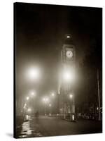 Big Ben and the Houses of Parliament Floodlit for the Opening of the Festival of Britain, 1951-null-Stretched Canvas