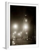 Big Ben and the Houses of Parliament Floodlit for the Opening of the Festival of Britain, 1951-null-Framed Premium Photographic Print