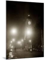 Big Ben and the Houses of Parliament Floodlit for the Opening of the Festival of Britain, 1951-null-Mounted Premium Photographic Print