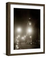 Big Ben and the Houses of Parliament Floodlit for the Opening of the Festival of Britain, 1951-null-Framed Photographic Print