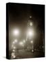 Big Ben and the Houses of Parliament Floodlit for the Opening of the Festival of Britain, 1951-null-Stretched Canvas