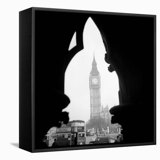 Big Ben and the Houses of Parliament in 1963-null-Framed Stretched Canvas