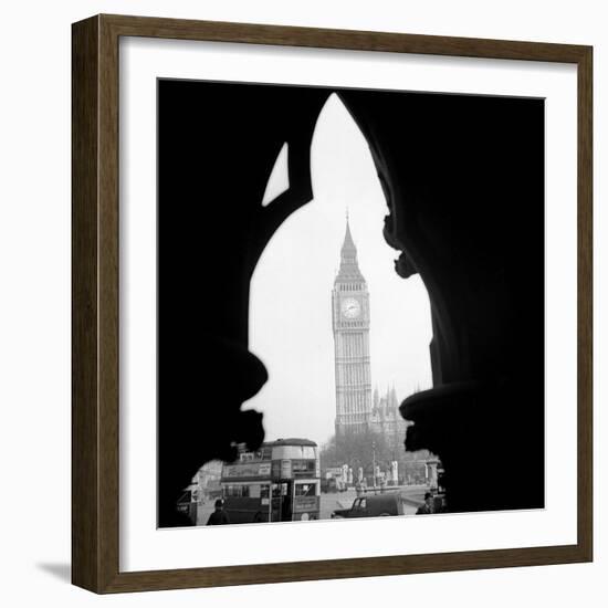 Big Ben and the Houses of Parliament in 1963-null-Framed Photographic Print