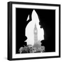 Big Ben and the Houses of Parliament in 1963-null-Framed Photographic Print