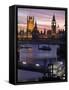Big Ben and the Houses of Parliament Seen across the River Thames from Waterloo Bridge at Sunset-Julian Love-Framed Stretched Canvas
