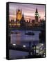 Big Ben and the Houses of Parliament Seen across the River Thames from Waterloo Bridge at Sunset-Julian Love-Framed Stretched Canvas