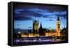 Big Ben and the Houses of Parliament, Thames River, London, England-Richard Wright-Framed Stretched Canvas