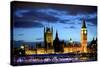 Big Ben and the Houses of Parliament, Thames River, London, England-Richard Wright-Stretched Canvas