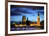 Big Ben and the Houses of Parliament, Thames River, London, England-Richard Wright-Framed Photographic Print