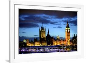 Big Ben and the Houses of Parliament, Thames River, London, England-Richard Wright-Framed Photographic Print