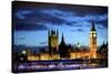 Big Ben and the Houses of Parliament, Thames River, London, England-Richard Wright-Stretched Canvas