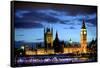 Big Ben and the Houses of Parliament, Thames River, London, England-Richard Wright-Framed Stretched Canvas