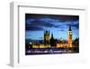 Big Ben and the Houses of Parliament, Thames River, London, England-Richard Wright-Framed Photographic Print