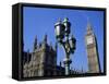 Big Ben and the Houses of Parliament, Unesco World Heritage Site, Westminster, London, England-Fraser Hall-Framed Stretched Canvas