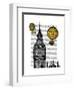 Big Ben and Vintage Hot Air Balloons-Fab Funky-Framed Art Print