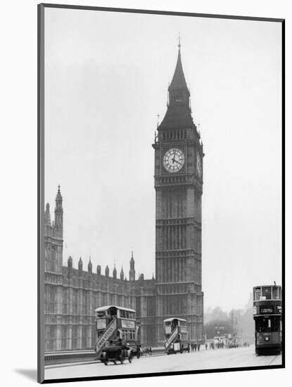 Big Ben and Westminister Bridge circa 1930-null-Mounted Photographic Print