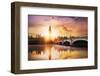 Big Ben and Westminster Bridge at Dusk, London, UK-null-Framed Photographic Print