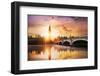 Big Ben and Westminster Bridge at Dusk, London, UK-null-Framed Photographic Print