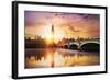 Big Ben and Westminster Bridge at Dusk, London, UK-null-Framed Photographic Print