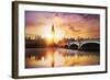 Big Ben and Westminster Bridge at Dusk, London, UK-null-Framed Photographic Print
