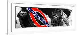 Big Ben and Westminster Station Underground - Subway Station Sign - City of London - UK - England-Philippe Hugonnard-Framed Photographic Print