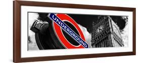 Big Ben and Westminster Station Underground - Subway Station Sign - City of London - UK - England-Philippe Hugonnard-Framed Photographic Print