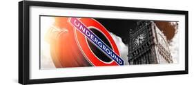 Big Ben and Westminster Station Underground - Subway Station Sign - City of London - UK - England-Philippe Hugonnard-Framed Photographic Print