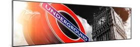 Big Ben and Westminster Station Underground - Subway Station Sign - City of London - UK - England-Philippe Hugonnard-Mounted Photographic Print