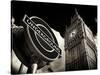 Big Ben and Westminster Station Underground - Subway Station Sign - City of London - UK - England-Philippe Hugonnard-Stretched Canvas