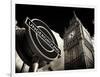 Big Ben and Westminster Station Underground - Subway Station Sign - City of London - UK - England-Philippe Hugonnard-Framed Photographic Print