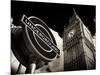 Big Ben and Westminster Station Underground - Subway Station Sign - City of London - UK - England-Philippe Hugonnard-Mounted Photographic Print