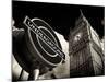 Big Ben and Westminster Station Underground - Subway Station Sign - City of London - UK - England-Philippe Hugonnard-Mounted Photographic Print