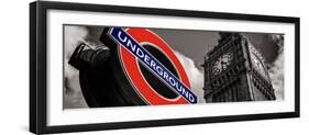 Big Ben and Westminster Station Underground - Subway Station Sign - City of London - UK - England-Philippe Hugonnard-Framed Photographic Print