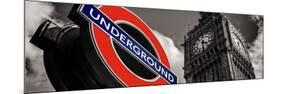 Big Ben and Westminster Station Underground - Subway Station Sign - City of London - UK - England-Philippe Hugonnard-Mounted Photographic Print