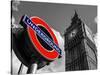 Big Ben and Westminster Station Underground - Subway Station Sign - City of London - UK - England-Philippe Hugonnard-Stretched Canvas